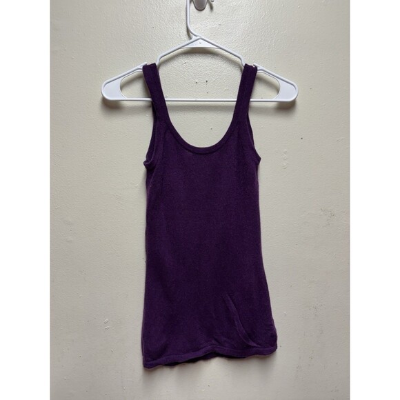 Neiman Marcus 100% Cashmere Knit Tank Top Sweater Purple Pullover Small Womens - Picture 3 of 5